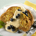 French Toast with Blueberries and Creamy Apricot Sauce